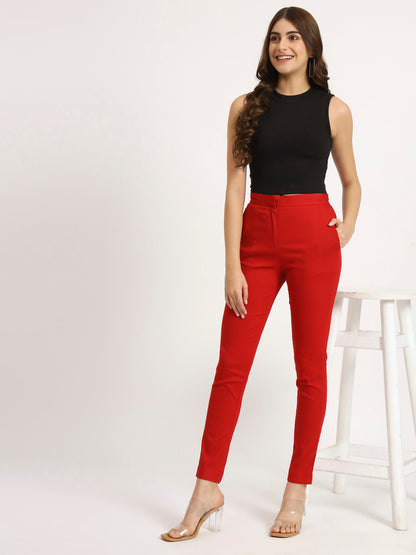 Red Colour Lycra pants
