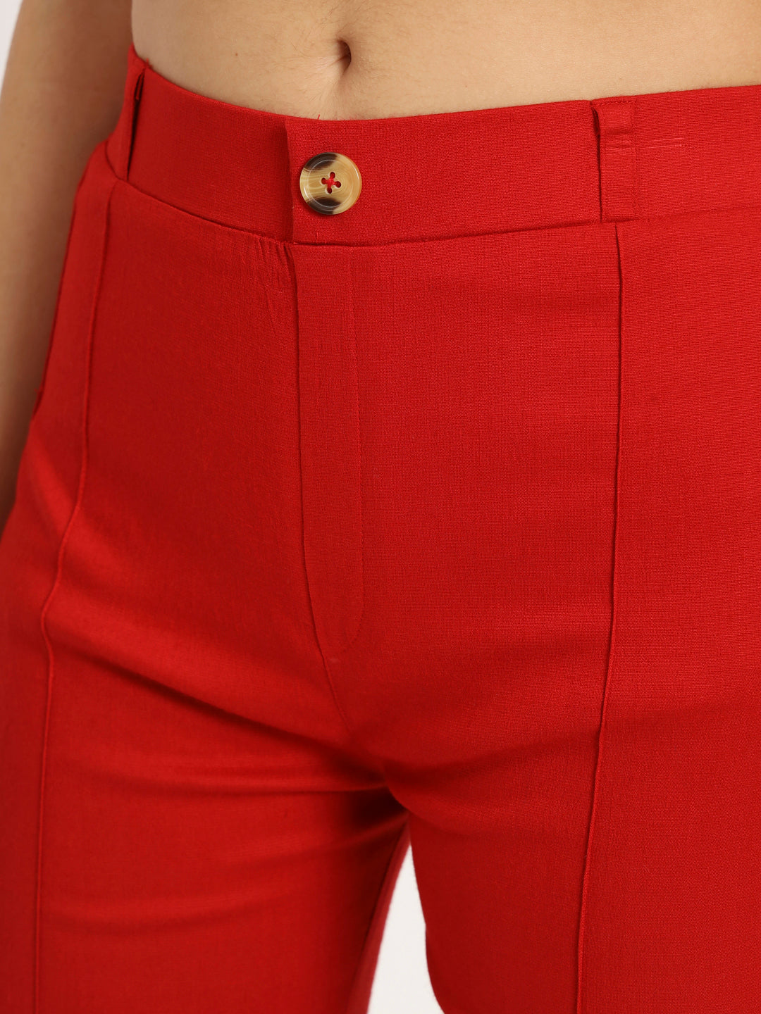 Lava Red Bell Bottom Pants