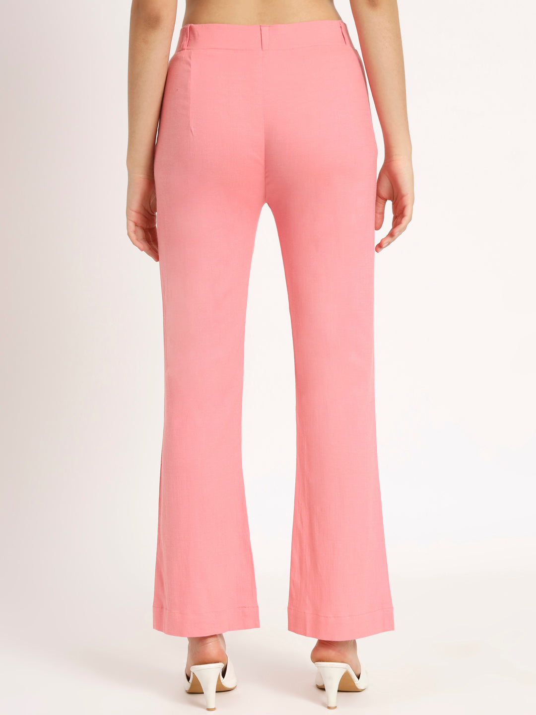 Blush Pink Bell Bottom Pants