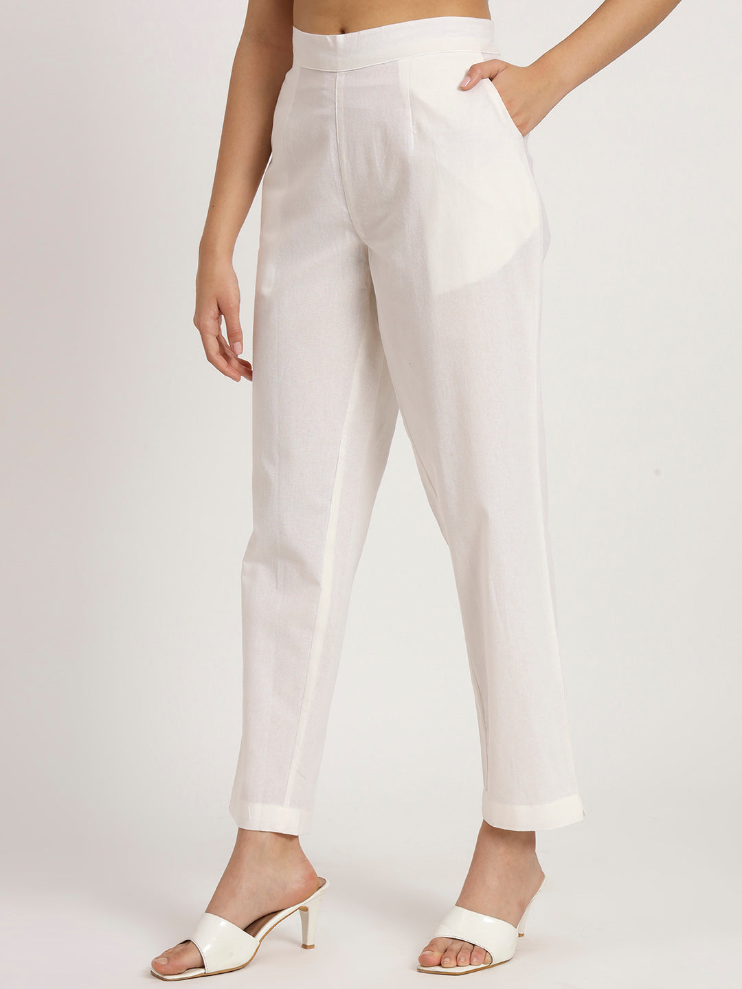 WHITE Cotton Pant