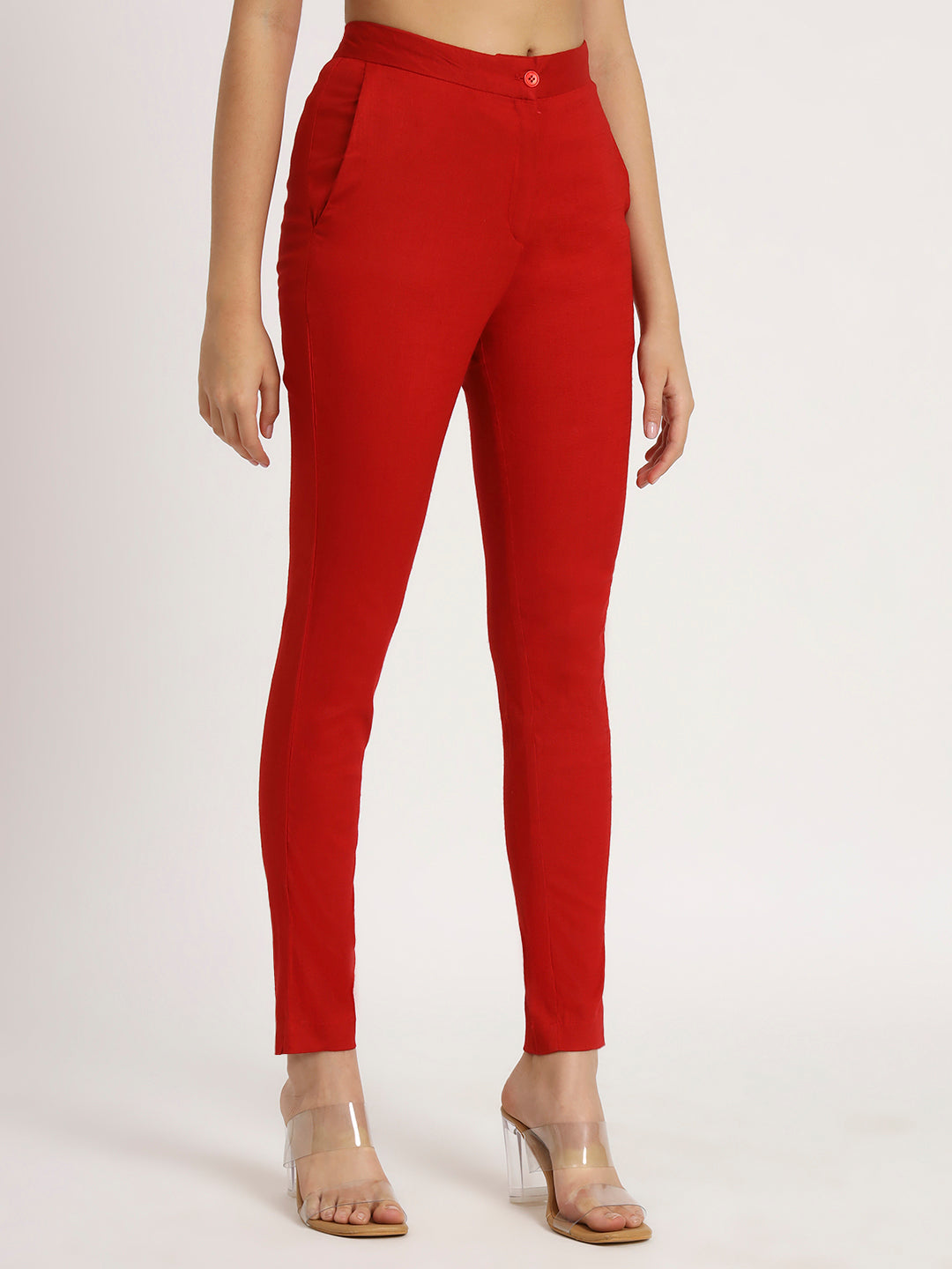 Lava Red Lycra Pants