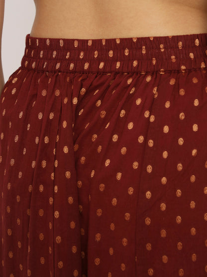 Cherry Red Long skirt set